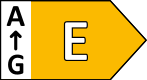 Energy efficiency class E, A–G