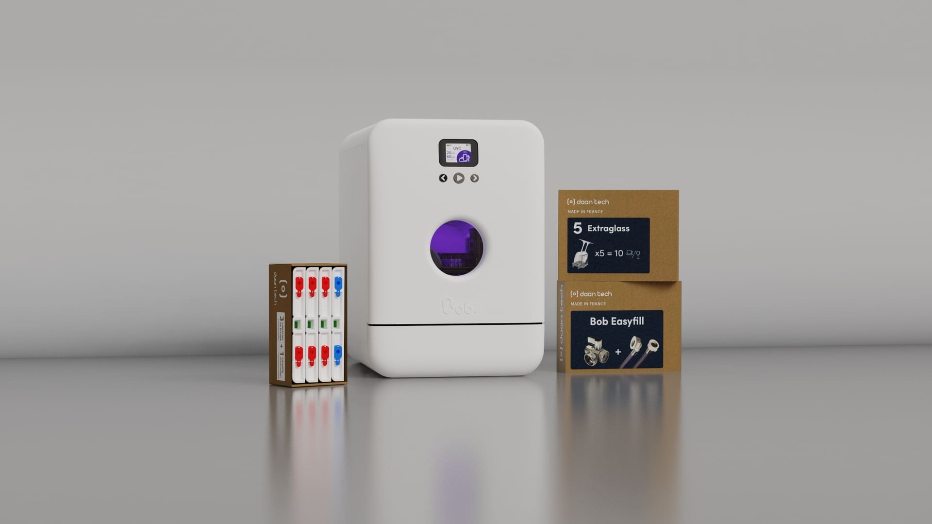 Daan Tech Bob All Options Pack with UV-C — Matt white door / white body · Photo 1 of 3