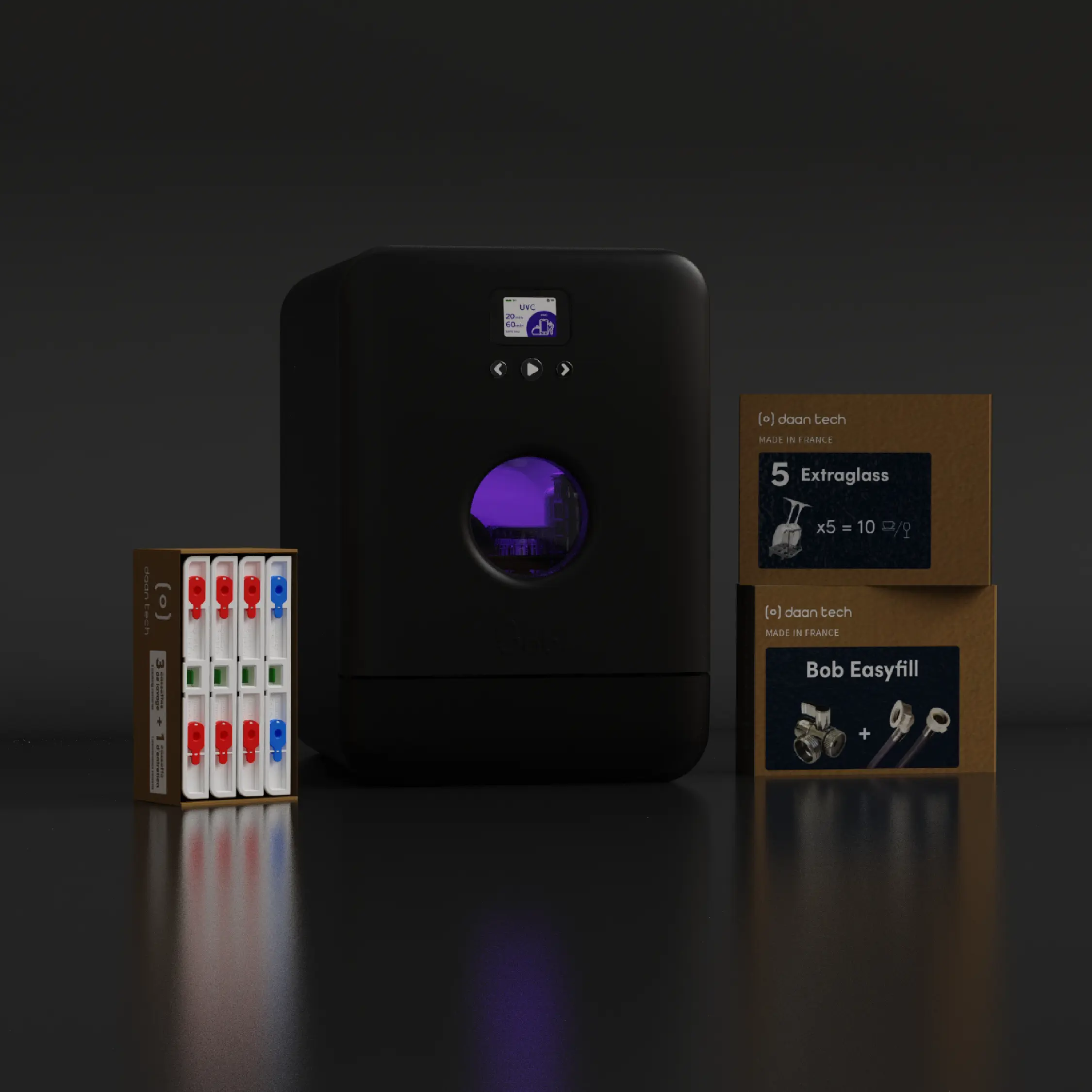 Daan Tech Bob All Options Pack with UV-C — Matt black door / black body · Photo 1 of 3